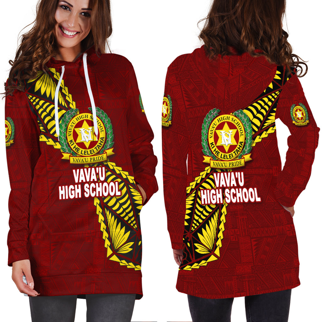 Tonga Vava'u High School Tongan Patterns Hoodie Dress - LT12 - Polynesian Pride