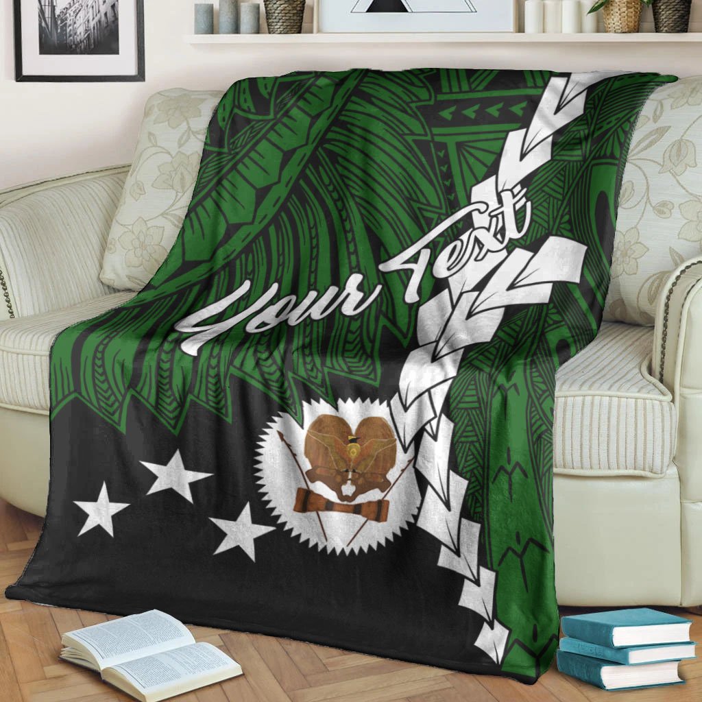 Papua New Guinea Western Highlands Province Polynesian Custom Personalised Blanket - Tribal Wave Tattoo - Polynesian Pride