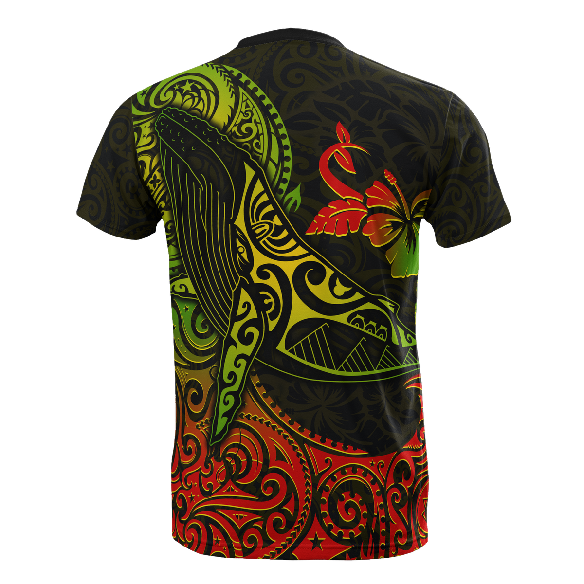 Hawaii T Shirt Polynesian Humpback Whale Hibiscus - Polynesian Pride