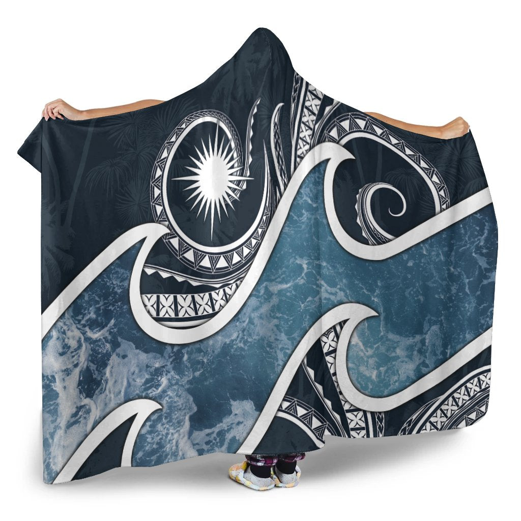 Marshall Islands Polynesian Hooded Blanket - Ocean Style - Polynesian Pride