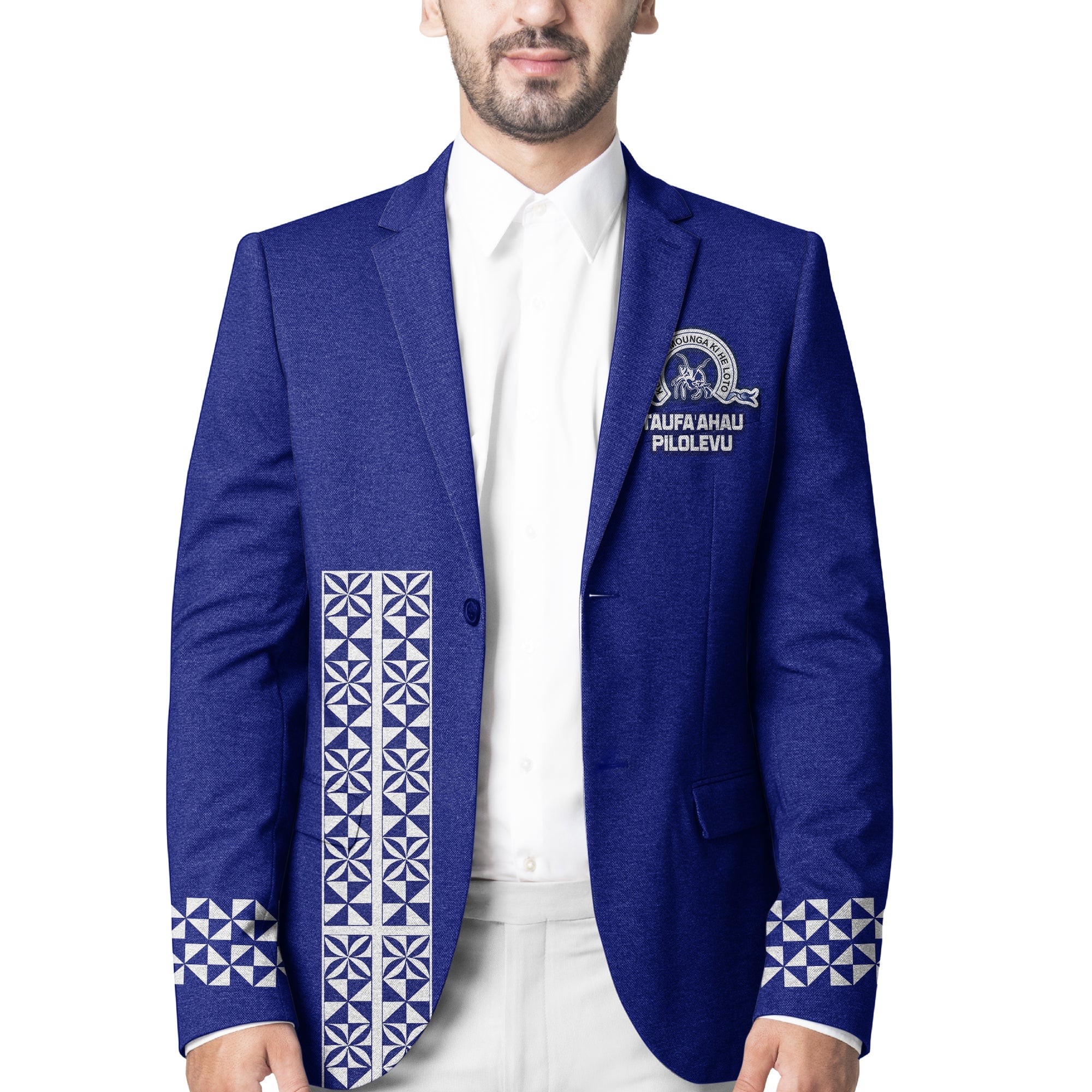 (Custom Personalised) Taufaahau Pilolevu College Tonga Blazer Ngatu LT13 Unisex Blue - Polynesian Pride