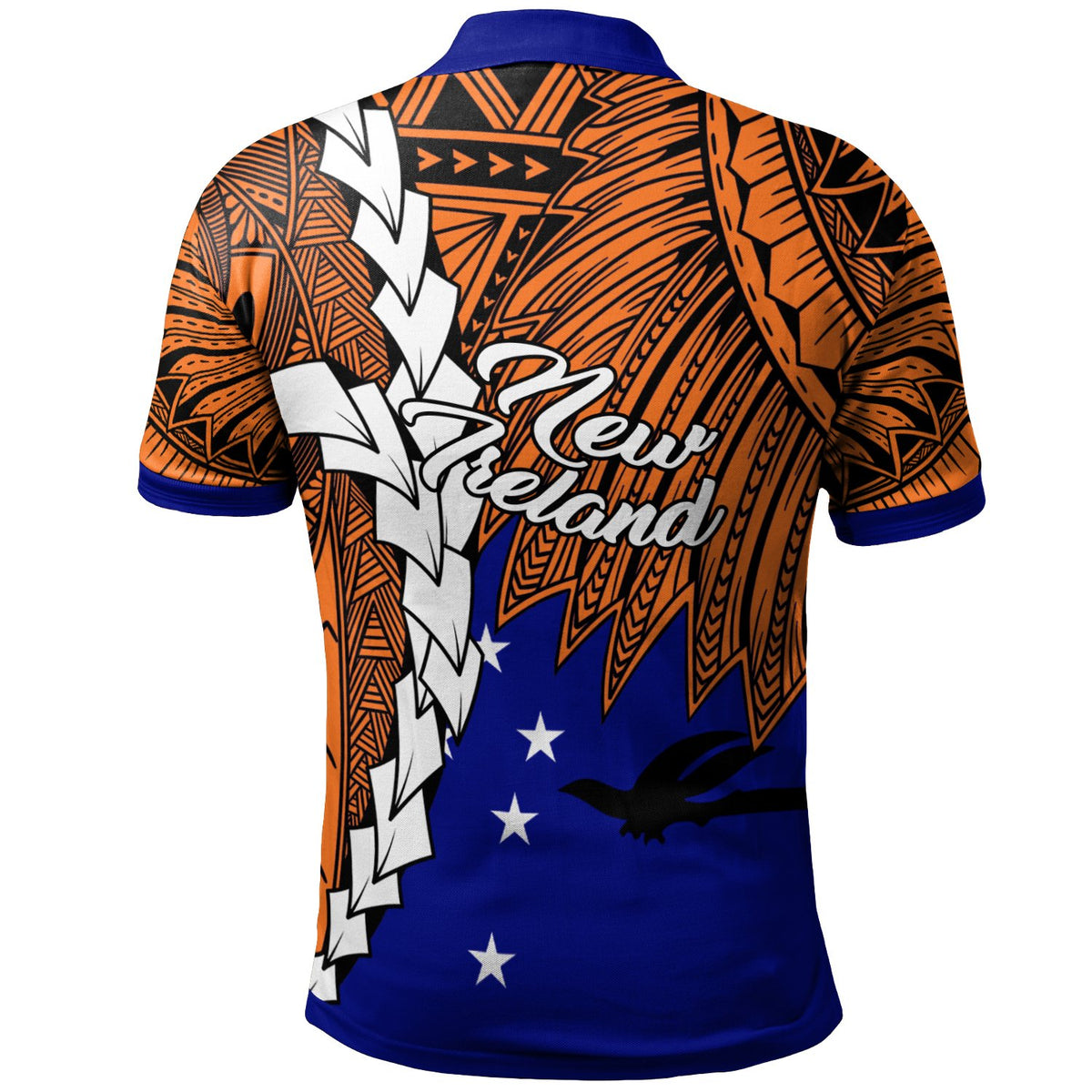 Papua New Guinea New Ireland Province Polynesian Custom Polo Shirt Tribal Wave Tattoo - Polynesian Pride