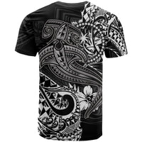 Chuuk T Shirt White Shark Polynesian Tattoo - Polynesian Pride