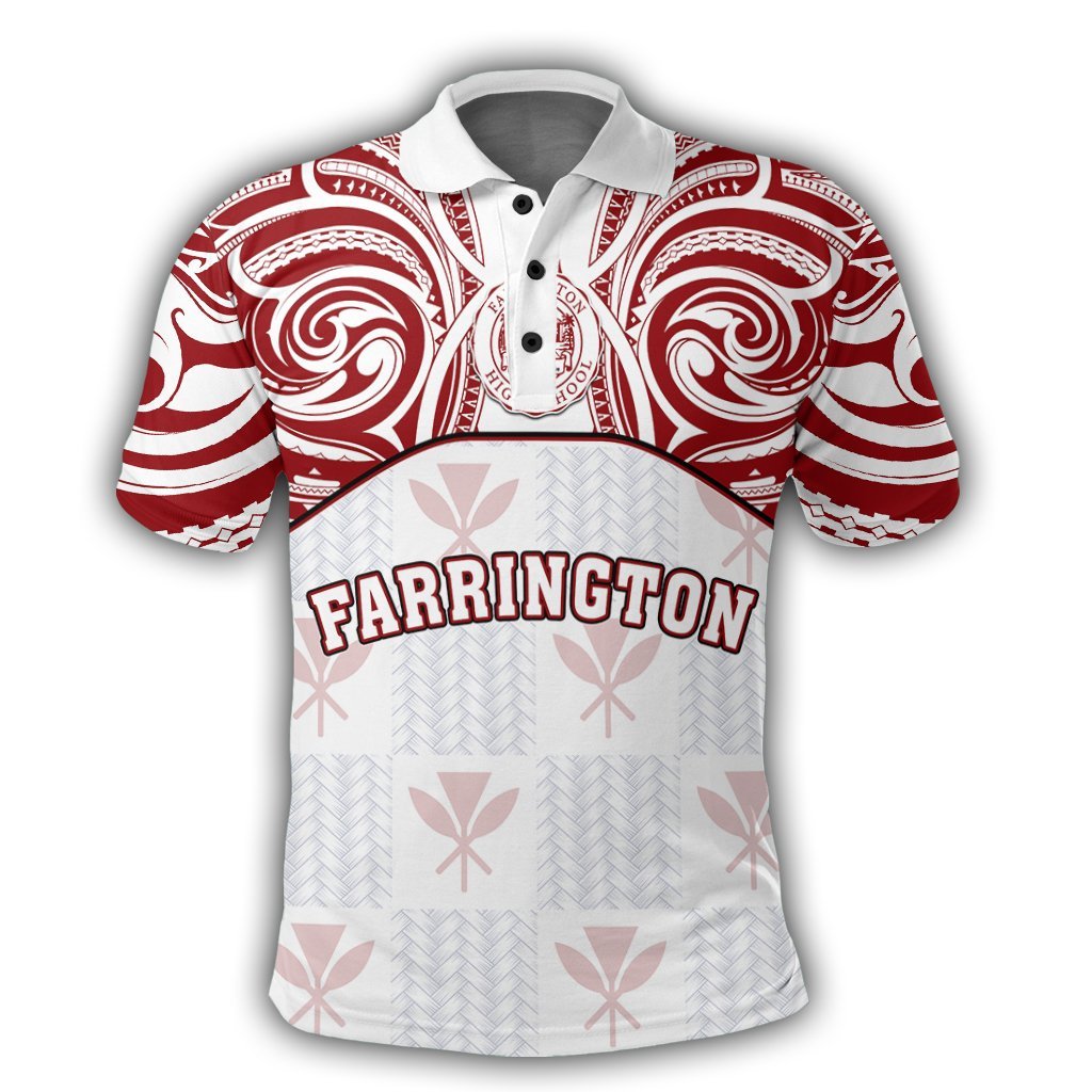 Hawaii Polo Shirt Kanaka Farrington High School Polo Shirt Demodern Style - Polynesian Pride