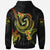 Fiji Custom Hoodie Reggae Plumeria Flowers with Spiral Patterns - Polynesian Pride