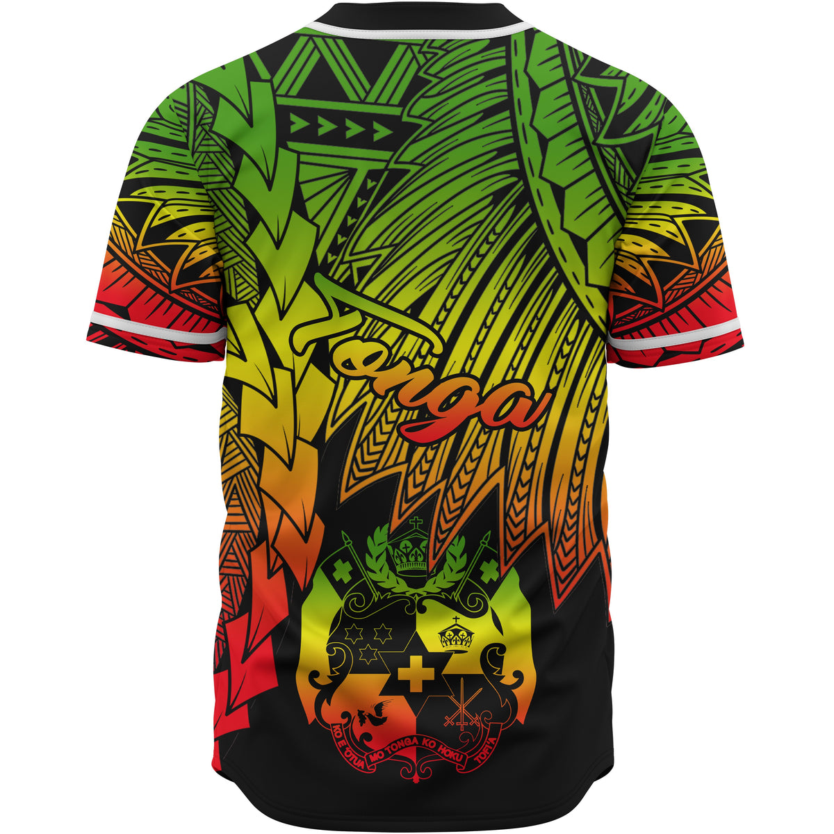 Tonga Polynesian Custom Personalised Baseball Shirt - Tribal Wave Tattoo Reggae - Polynesian Pride
