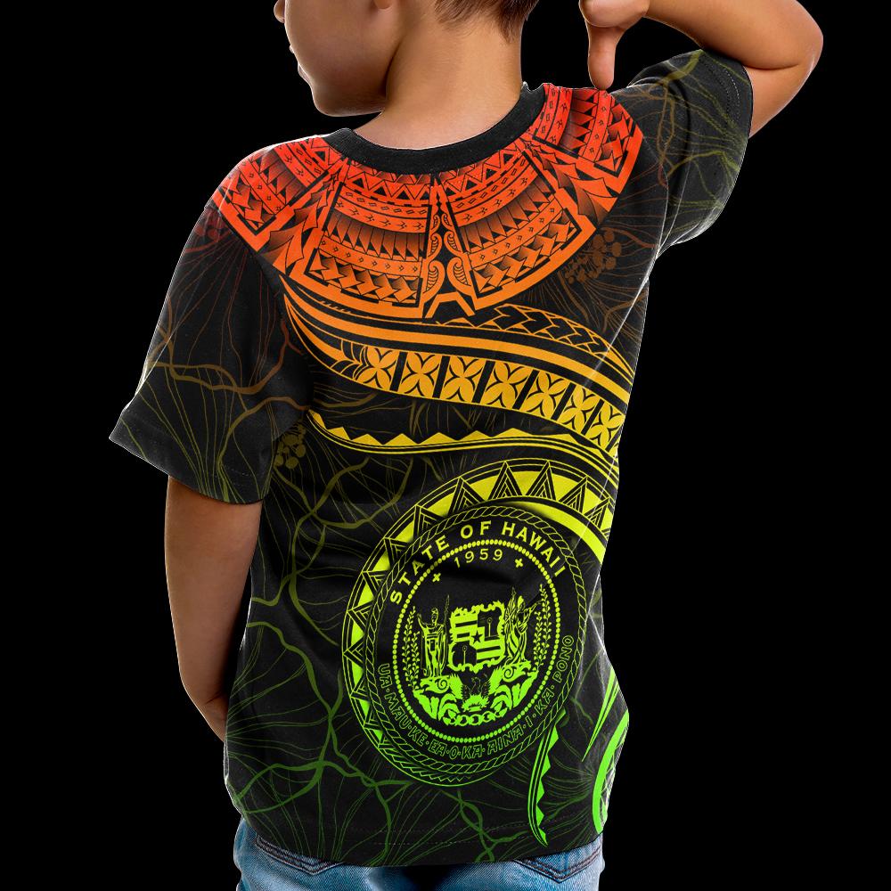 Polynesian Hawaii CustomT Shirt Hawaiian Waves (Reggae) - Polynesian Pride