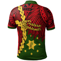 Papua New Guinea Eastern Highlands Province Polynesian Custom Polo Shirt Tribal Wave Tattoo - Polynesian Pride