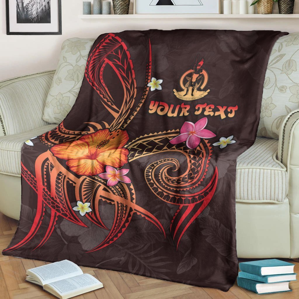 Vanuatu Polynesian Personalised Premium Blanket - Legend of Vanuatu (Red) - Polynesian Pride