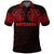 Aotearoa Maori Tattoo Black and Red Polo T Shirt Unisex Black - Polynesian Pride