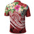 Guam Polynesian Polo Summer Plumeria (Black) Unisex Red - Polynesian Pride