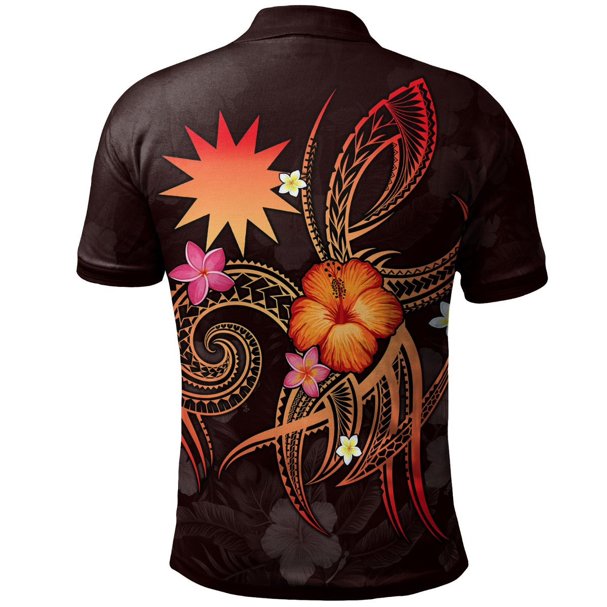 Nauru Polynesian Polo Shirt Legend of Nauru (Red) - Polynesian Pride