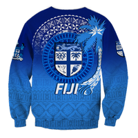 Fiji Tapa Tribal Coconut Tree Sweatshirt - LT12 - Polynesian Pride