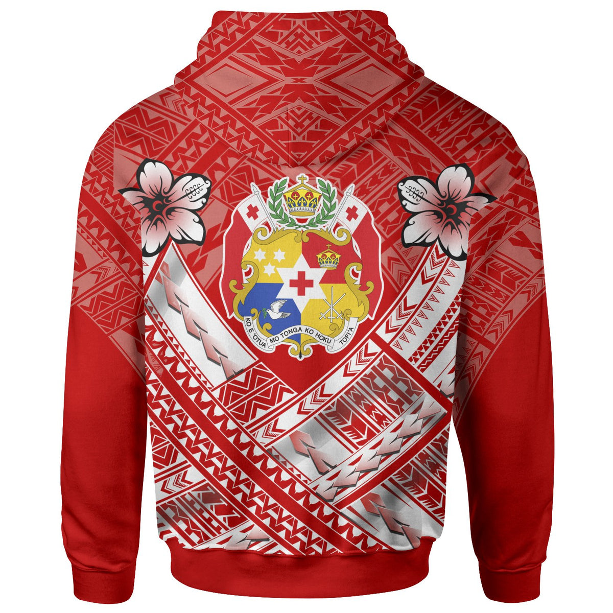 Tonga Polynesian Zip up Hoodie Tonga Flag Camisole Hibiscus Style - Polynesian Pride
