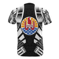 Tahiti T Shirt Tahiti FLag Polynesian Tattoo Style - Polynesian Pride