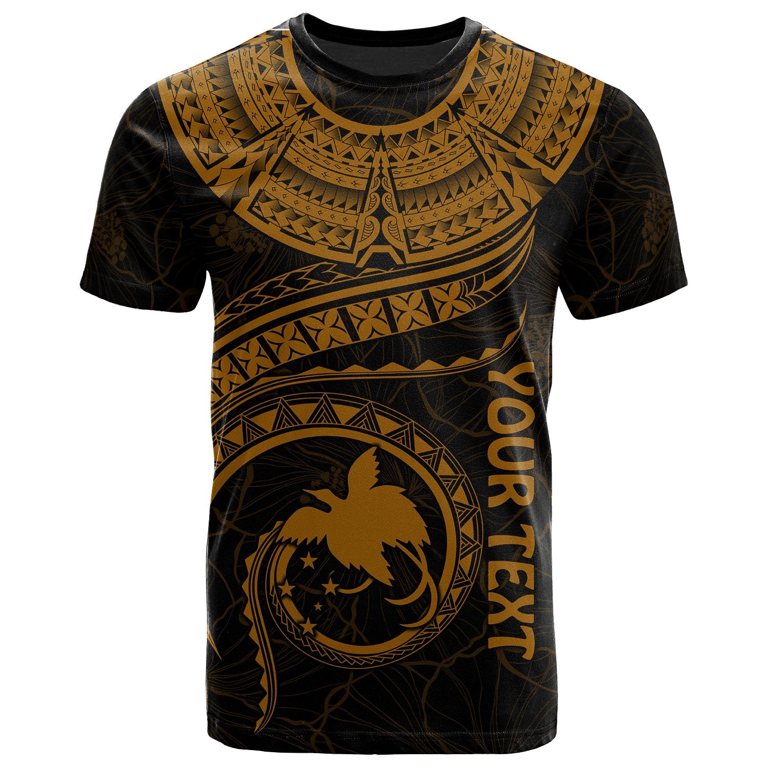 Papua New Guinea Polynesian Custom T Shirt Papua New Guinea Waves (Golden) Unisex Golden - Polynesian Pride