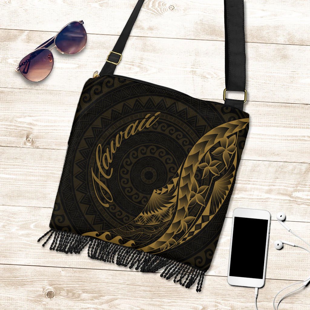 Hawaii Boho Handbag - Polynesian Pattern Style Gold Color One Style One Size Gold - Polynesian Pride