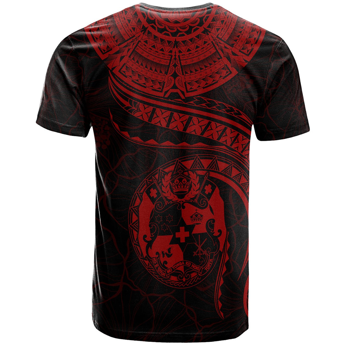 Tonga Polynesian T Shirt Tonga Waves (Red) - Polynesian Pride