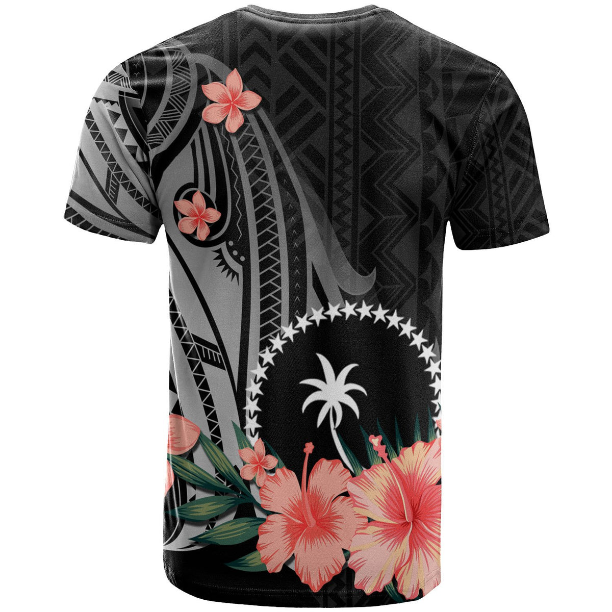 Chuuk Custom T Shirt Polynesian Hibiscus Pattern Style - Polynesian Pride