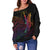 New Caledonia Women's Off Shoulder Sweater - Butterfly Polynesian Style - Polynesian Pride