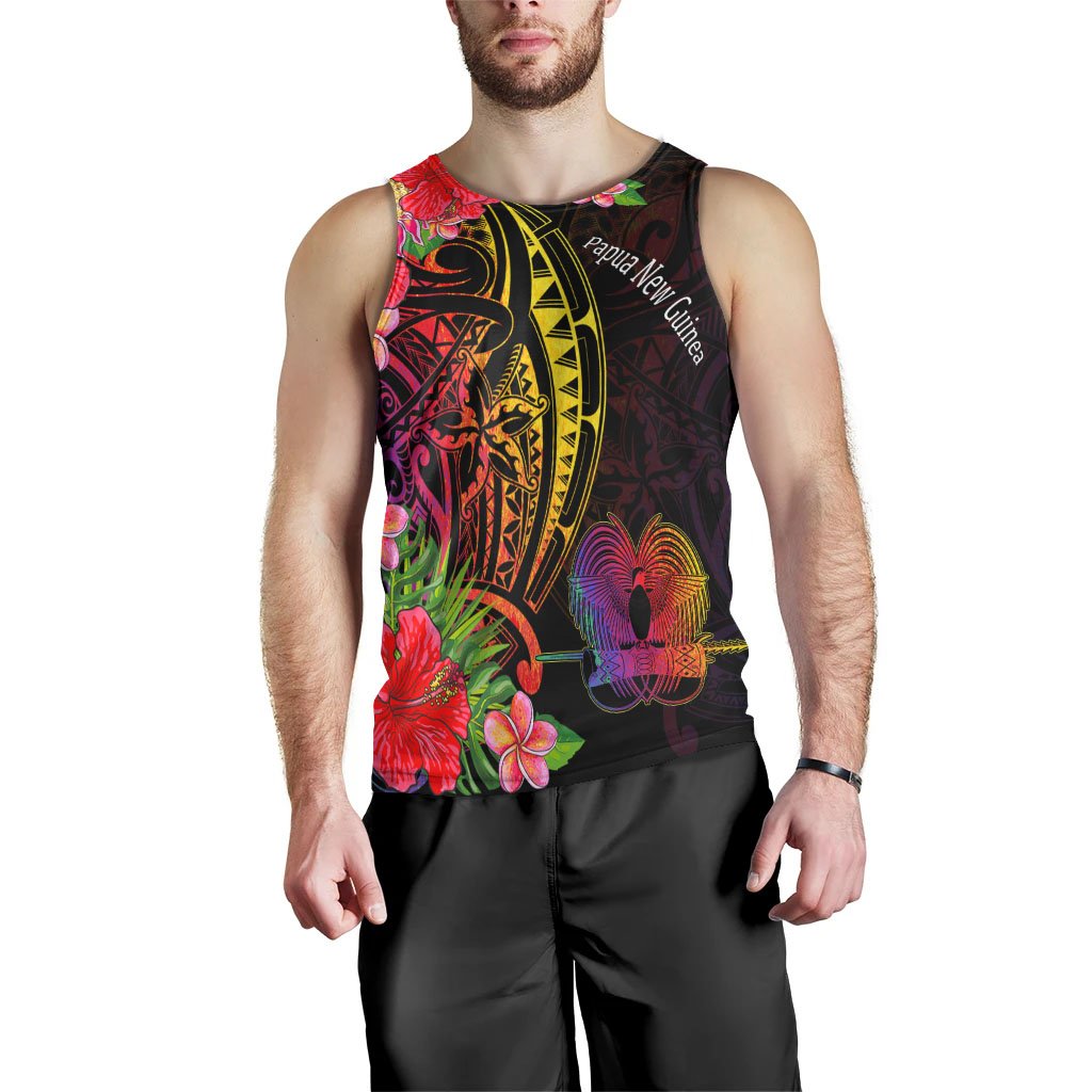 Papua New Guinea Men's Tank Top - Tropical Hippie Style - Polynesian Pride