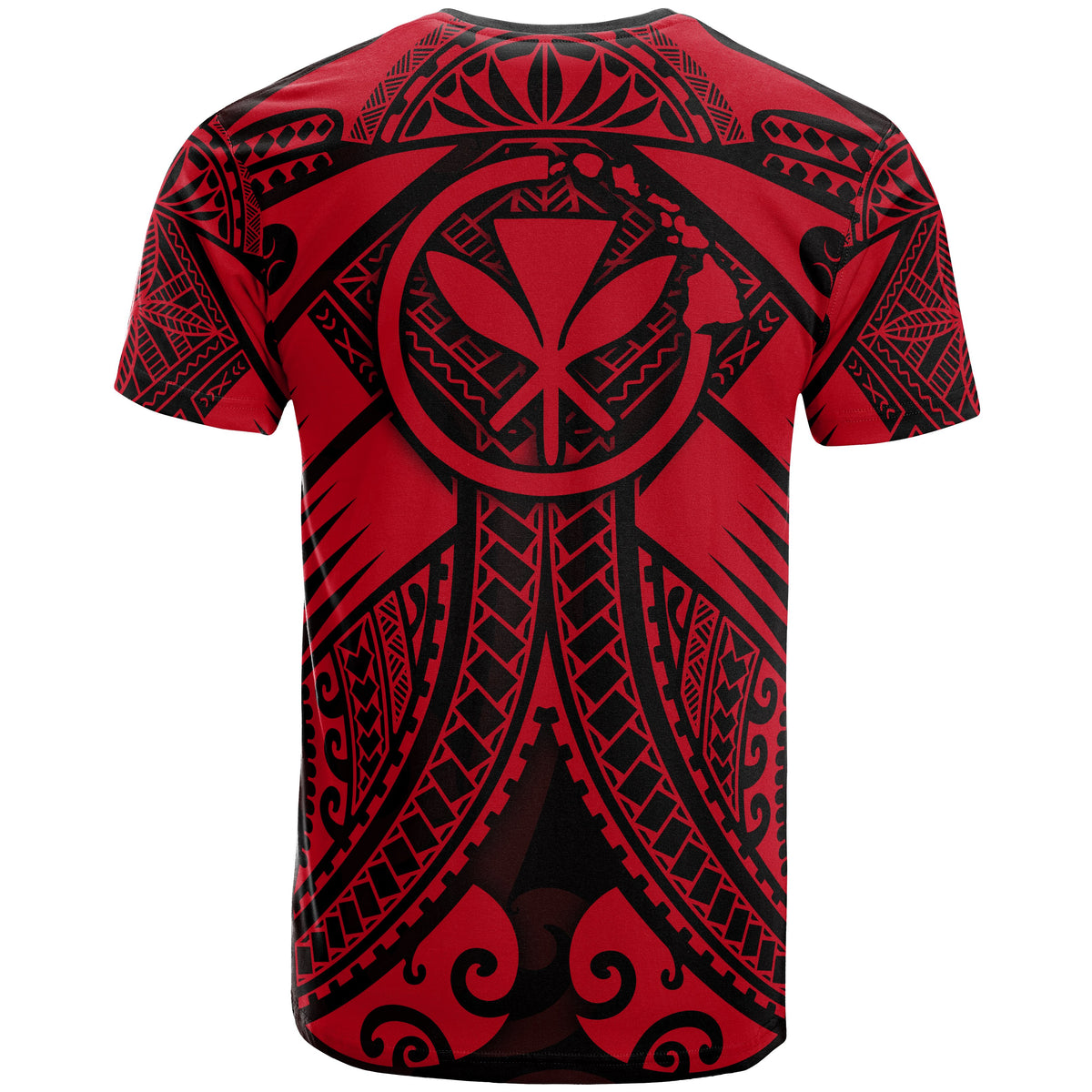 Hawaii Polynesian T Shirt Red Kanaka Maoli Map - Polynesian Pride