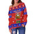 Samoa Christmas -Maunia Le Kilisimasi Santa Polynesia Tatoo Women Off Shoulder Sweater - LT2 - Polynesian Pride