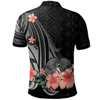 Papua New Guinea Custom Polo Shirt Polynesian Hibiscus Pattern Style - Polynesian Pride