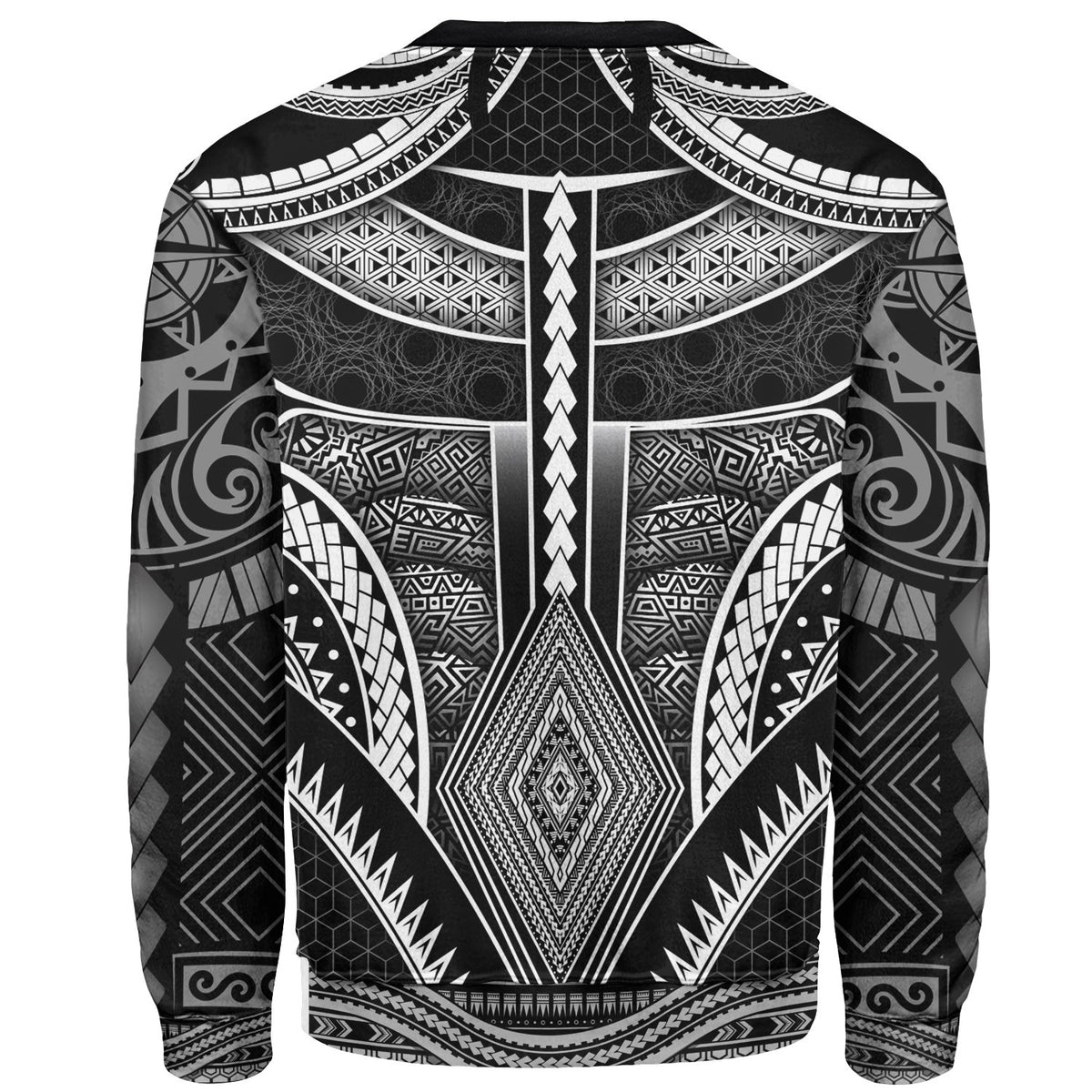 Polynesian Sweater Shirt - Guam Symbols With Poly Patterns - Polynesian Pride