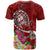 Guam Custom T Shirt Turtle Plumeria (Red) - Polynesian Pride