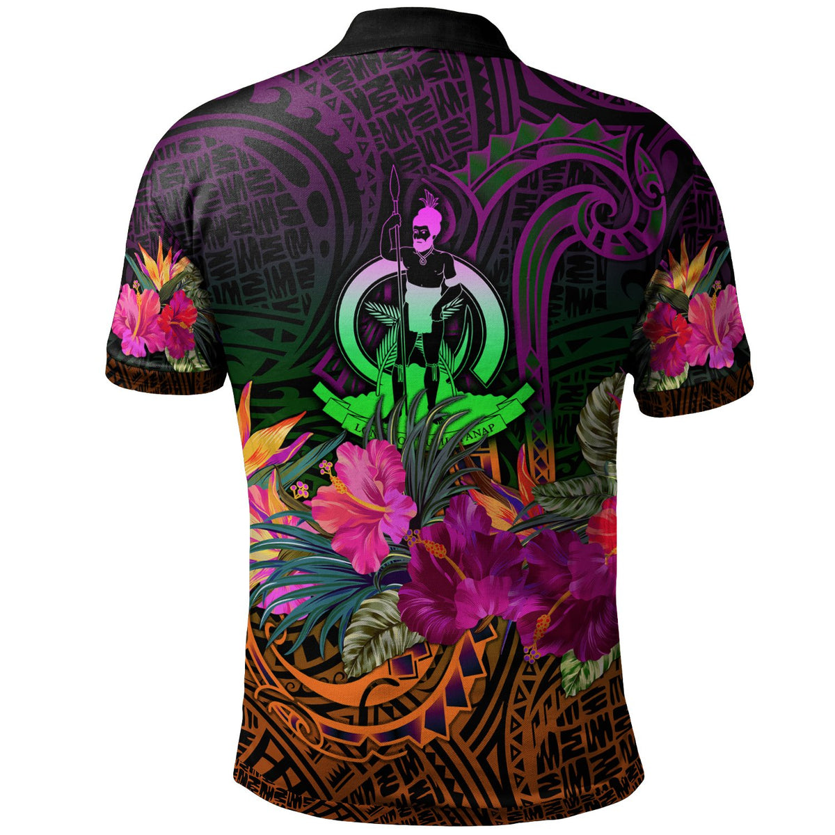 Vanuatu Custom Polo Summer Hibiscus - Polynesian Pride