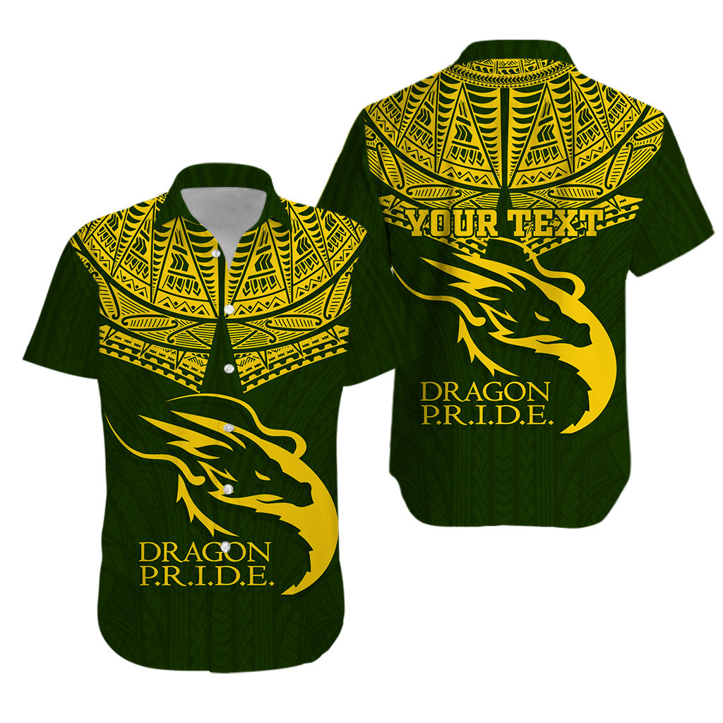 (Custom Personalised) Hawaii Honokaa High & Intermediate School Hawaiian Shirt - LT12 Unisex Green - Polynesian Pride