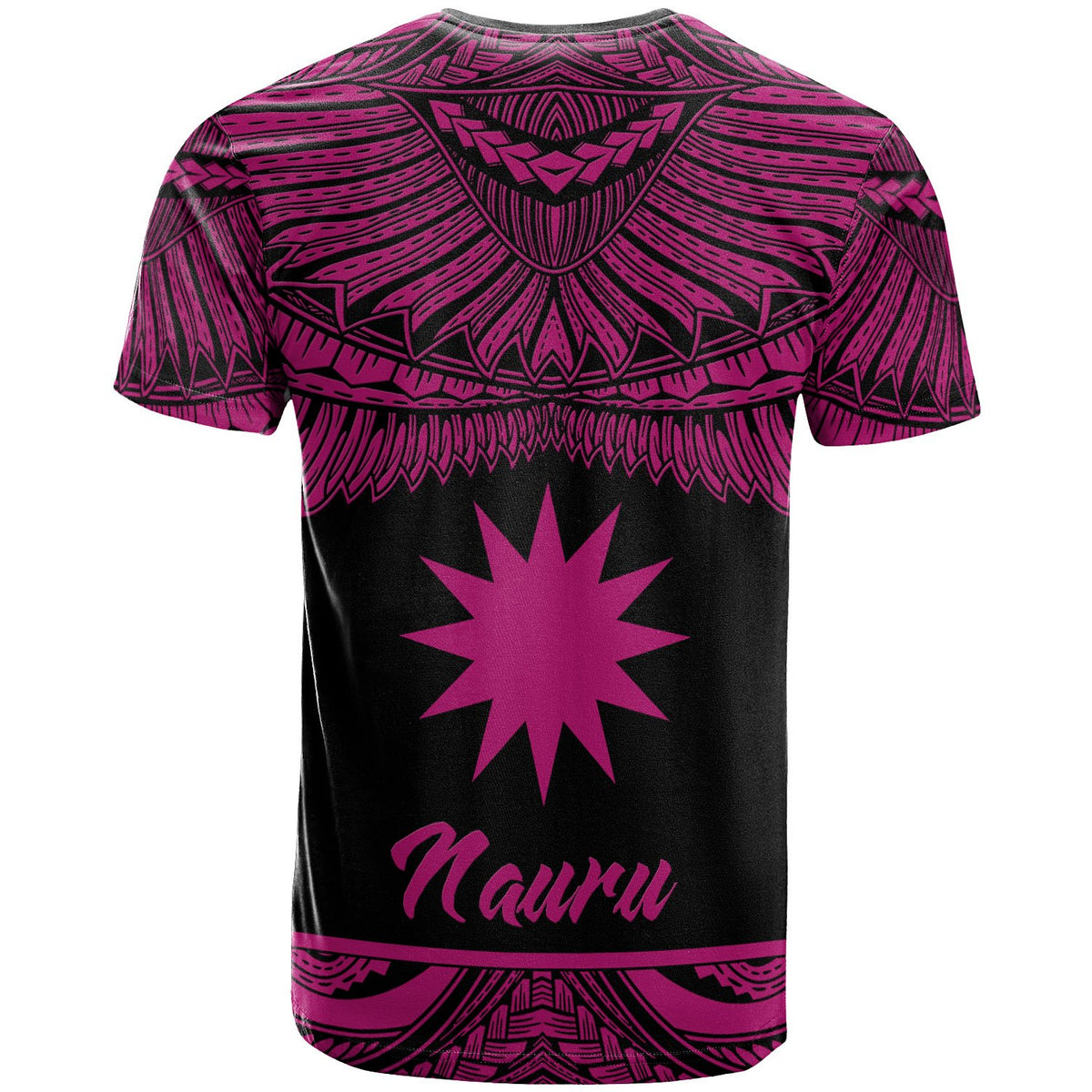 Nauru Polynesian Custom T Shirt Nauru Pride Pink Version - Polynesian Pride