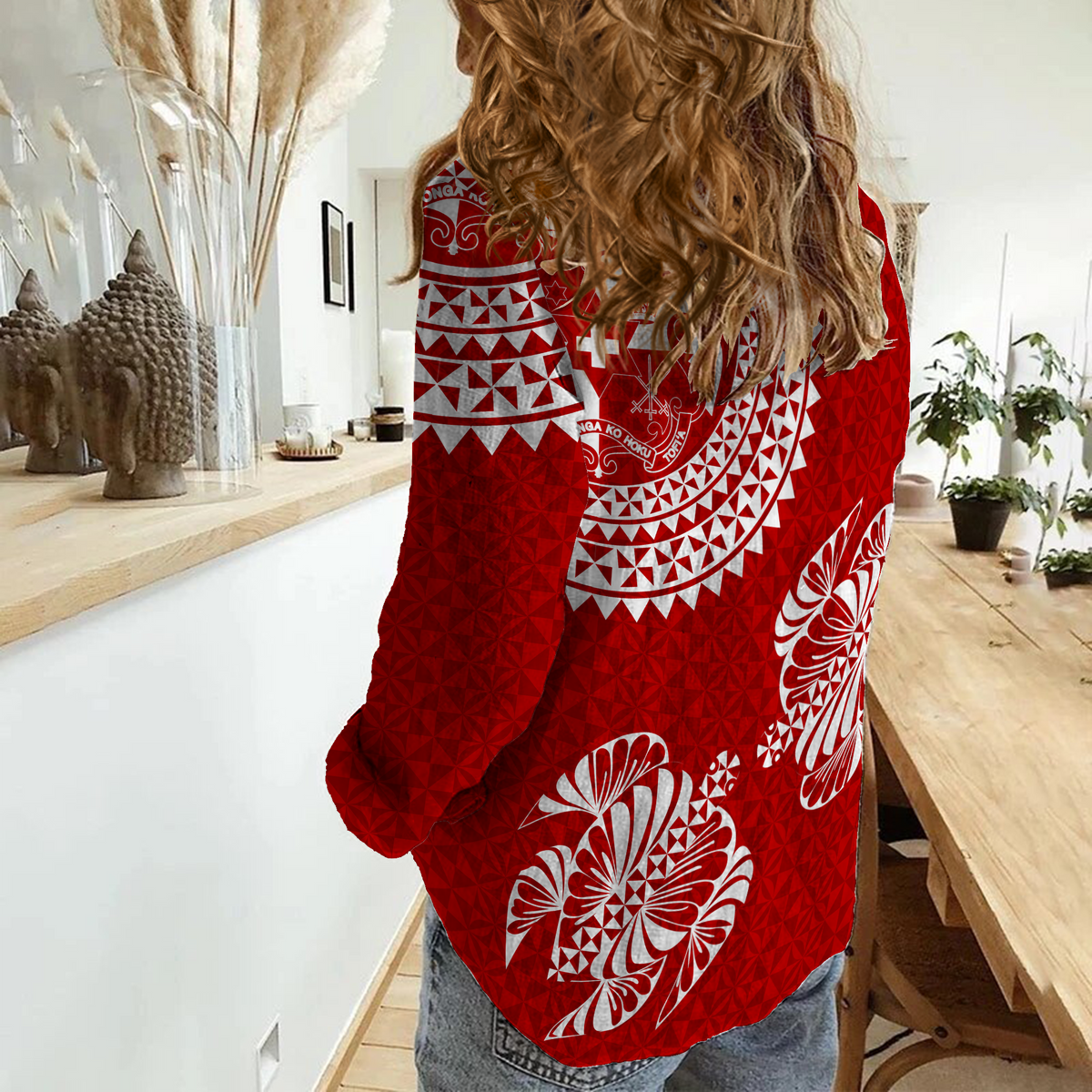 Valentine Day Tonga Couple Love Women Casual Shirt Tongan Turtle - LT12 - Polynesian Pride