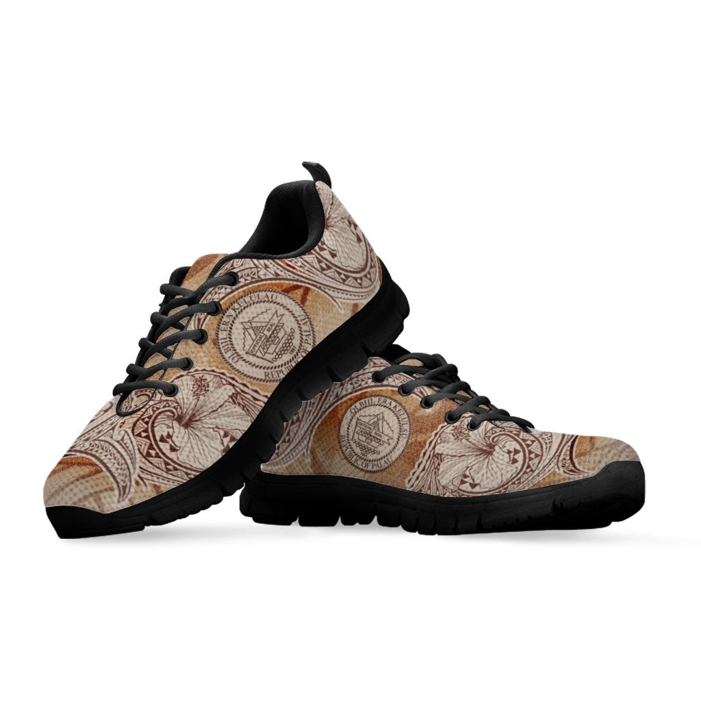 Palau Sneakers - Hibiscus Flowers Vintage Style - Polynesian Pride