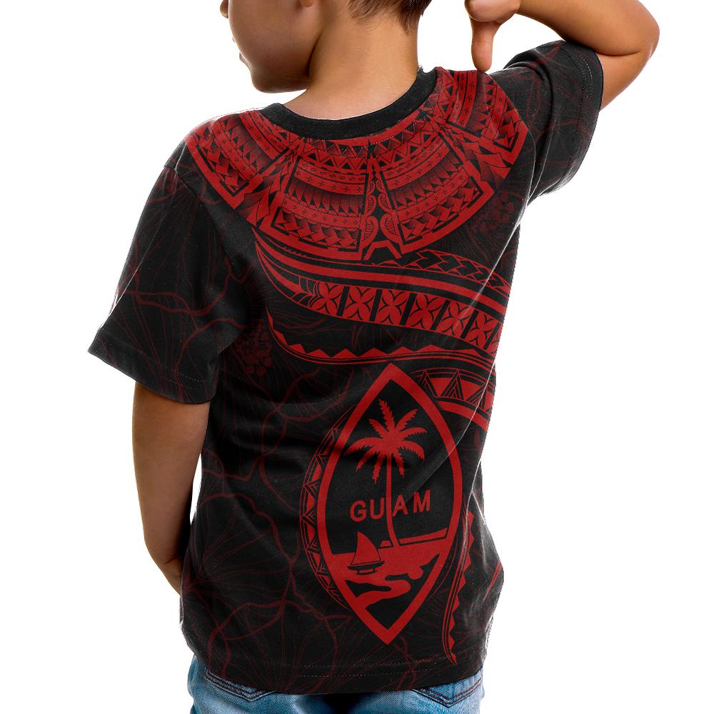 Guam Polynesian T Shirt Guam Waves (Red) - Polynesian Pride