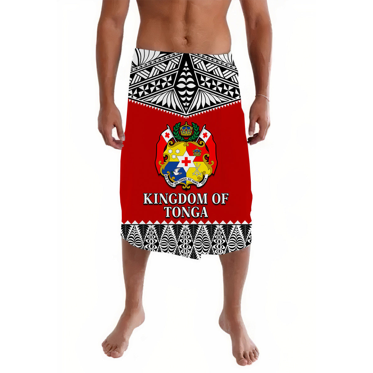 Kingdom Of Tonga Lavalava Ngatu Pattern LT13 Red - Polynesian Pride