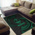 Guam Polynesian Area Rug - Green Tribal Wave - Polynesian Pride