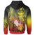 Guam Custom Hoodie Humpback Whale with Tropical Flowers (Yellow) - Polynesian Pride