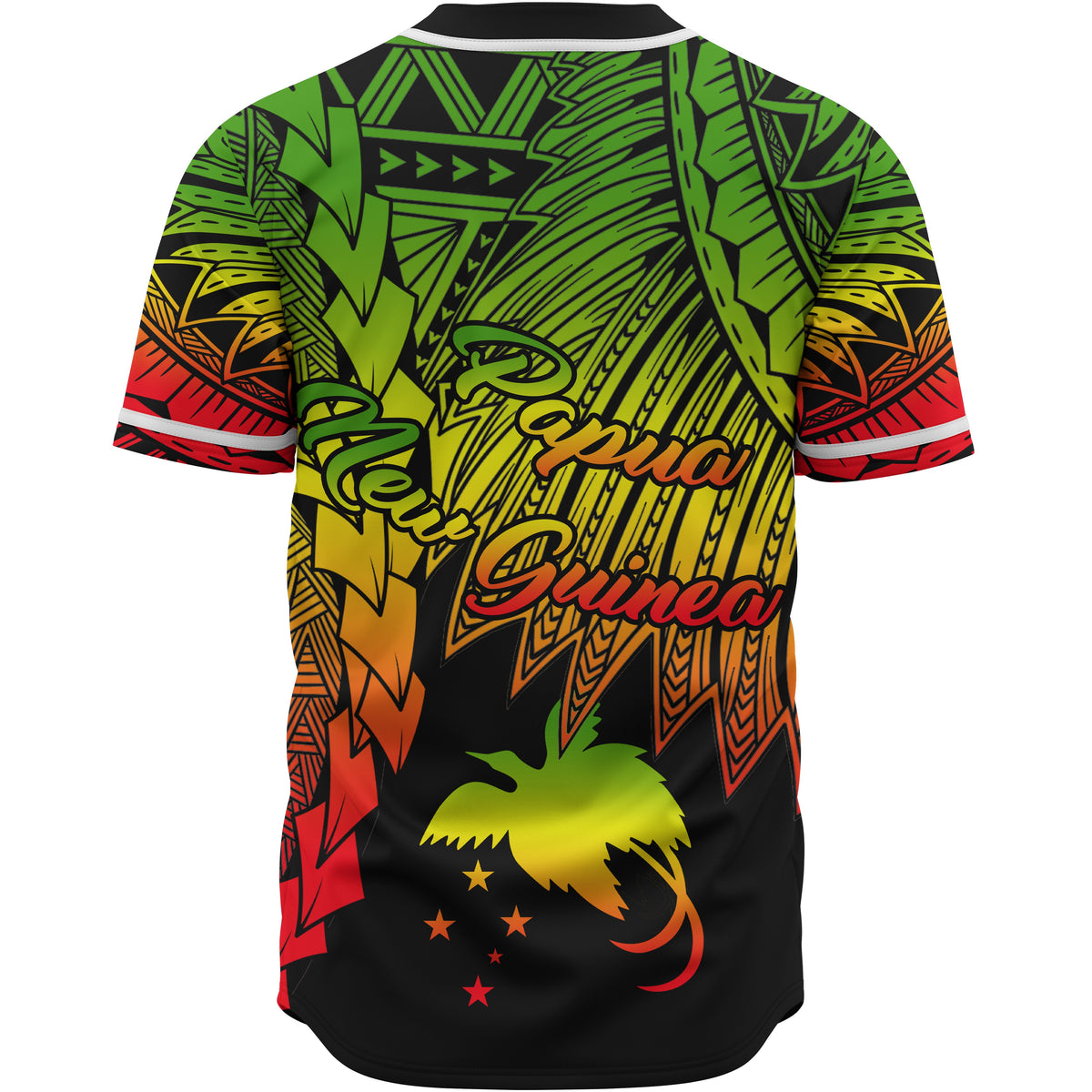 Papua New Guinea Polynesian Custom Personalised Baseball Shirt - Tribal Wave Tattoo Reggae - Polynesian Pride