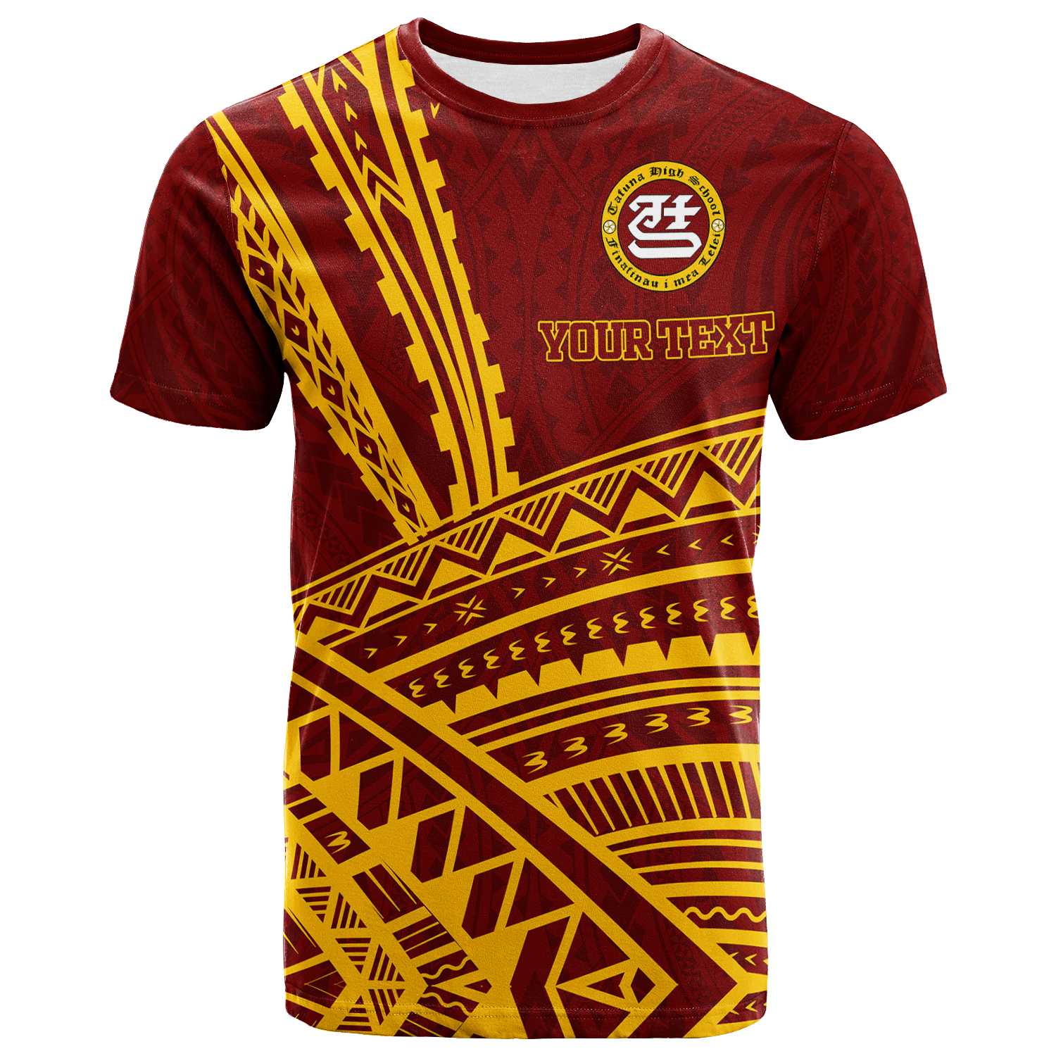 Custom Tafuna High School American Samoa Pride T Shirt LT12 Unisex Red - Polynesian Pride