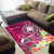 Fiji Custom Personalised Area Rug - Turtle Plumeria (Pink) - Polynesian Pride