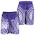 (Custom Personalised) Cook Islands Rarotonga Men Short - Purple Tribal Pattern - LT12 - Polynesian Pride