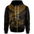 Fiji Polynesian Zip up Hoodie Fiji Waves (Golden) Unisex Golden - Polynesian Pride