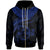 Fiji Polynesian Zip up Hoodie Fiji Waves (Blue) Unisex Blue - Polynesian Pride