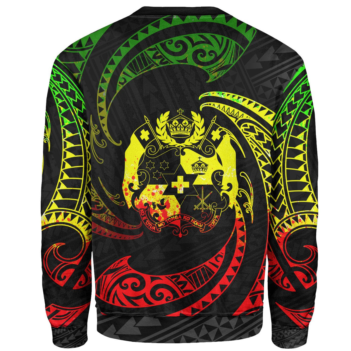 Tonga Polynesian Sweater - Reggae Tribal Wave - Polynesian Pride