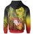 Tahiti Custom Hoodie Humpback Whale with Tropical Flowers (Yellow) - Polynesian Pride