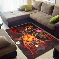 Tonga Polynesian Personalised Area Rug - Legend of Tonga (Red) - Polynesian Pride