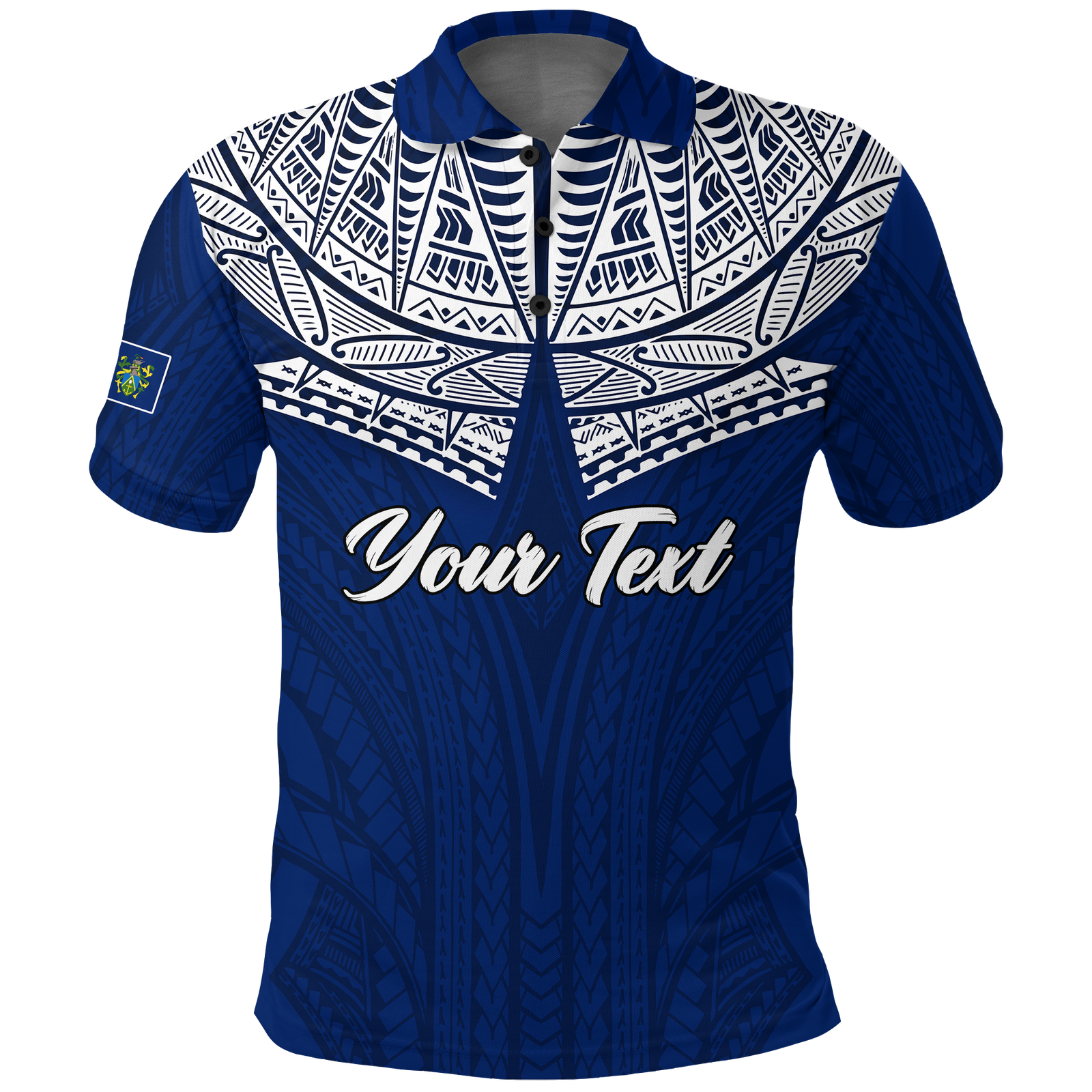 Custom Pitcairn Islands Pride Polo Shirt LT12 Unisex Blue - Polynesian Pride