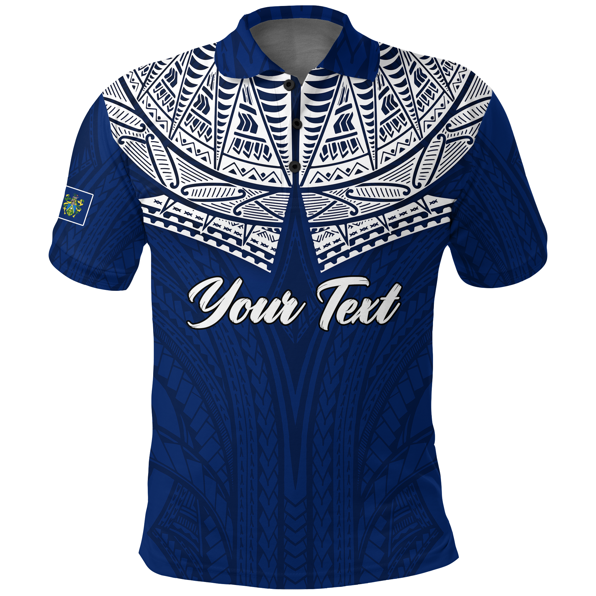 Custom Pitcairn Islands Pride Polo Shirt LT12 Unisex Blue - Polynesian Pride